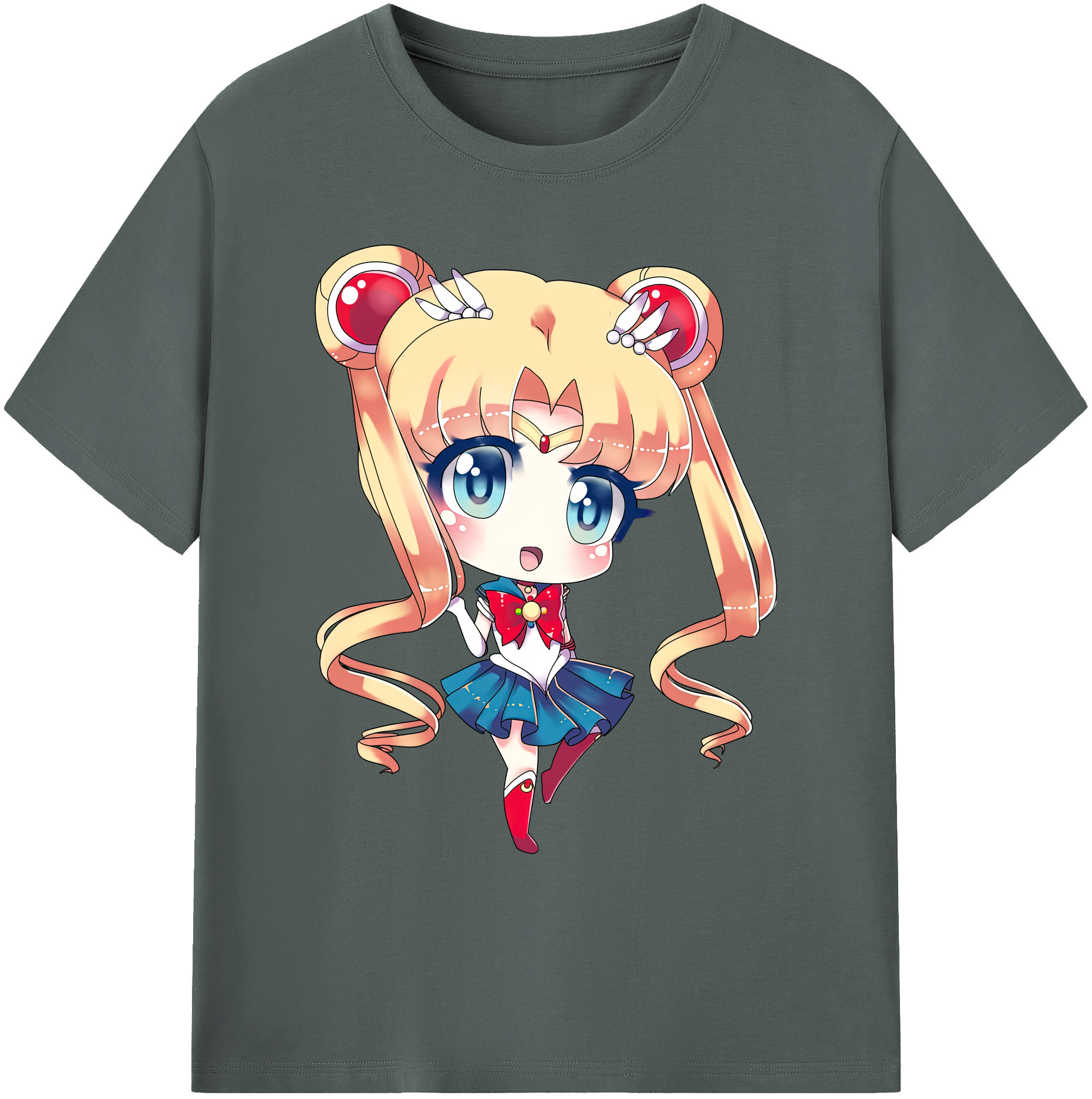 （画像用） 美少女戦士セーラームーン 月野 うさぎ つきの うさぎ Sailor Moon Tsukino Usagi 綿100％ メンズ半袖Tシャツ｜肌触りやわらか＆通気性